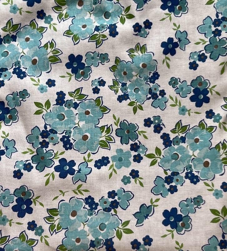Light Blue & Navy Floral Bag