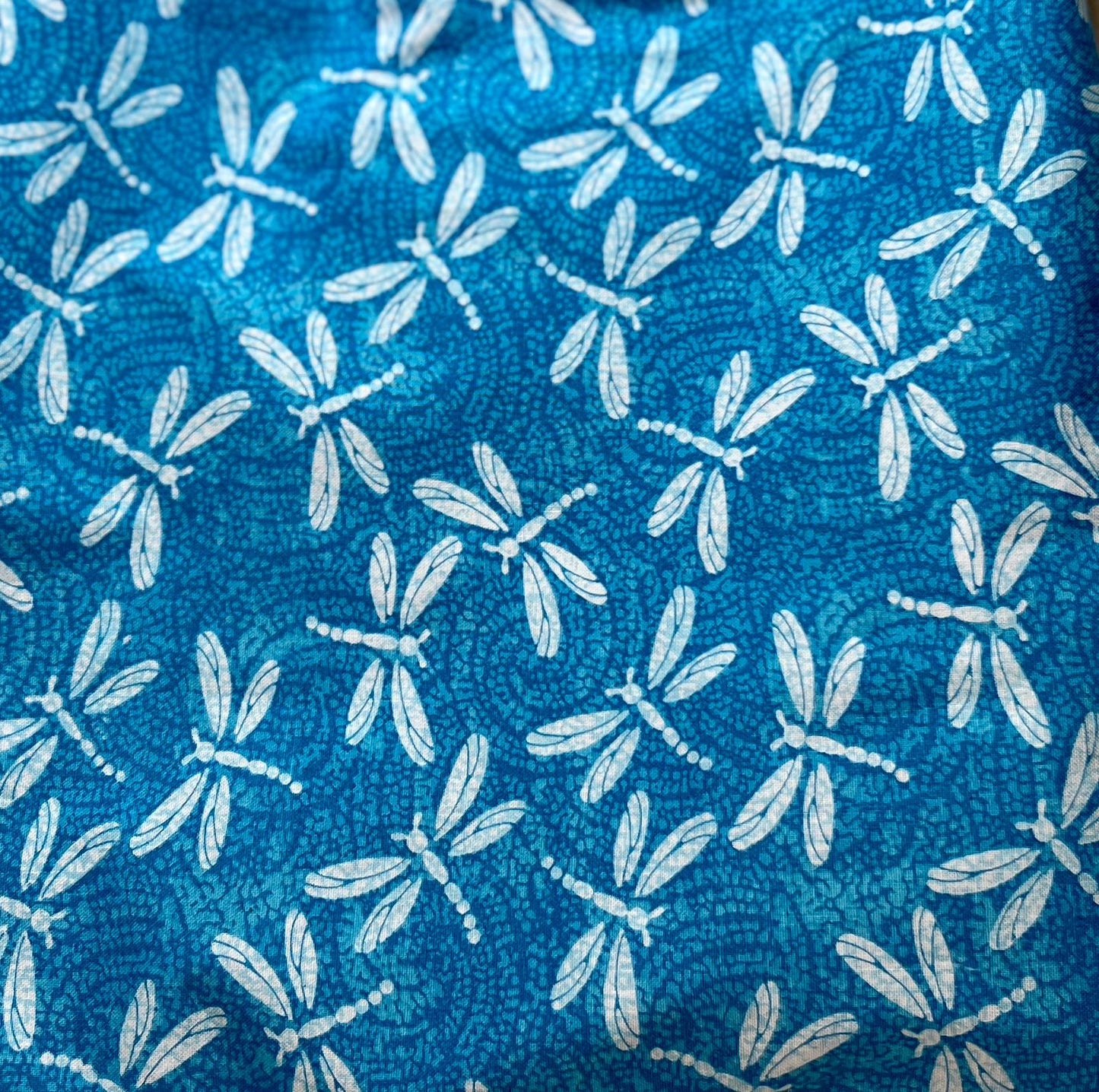 Aqua Blue Dragonfly Book Bag