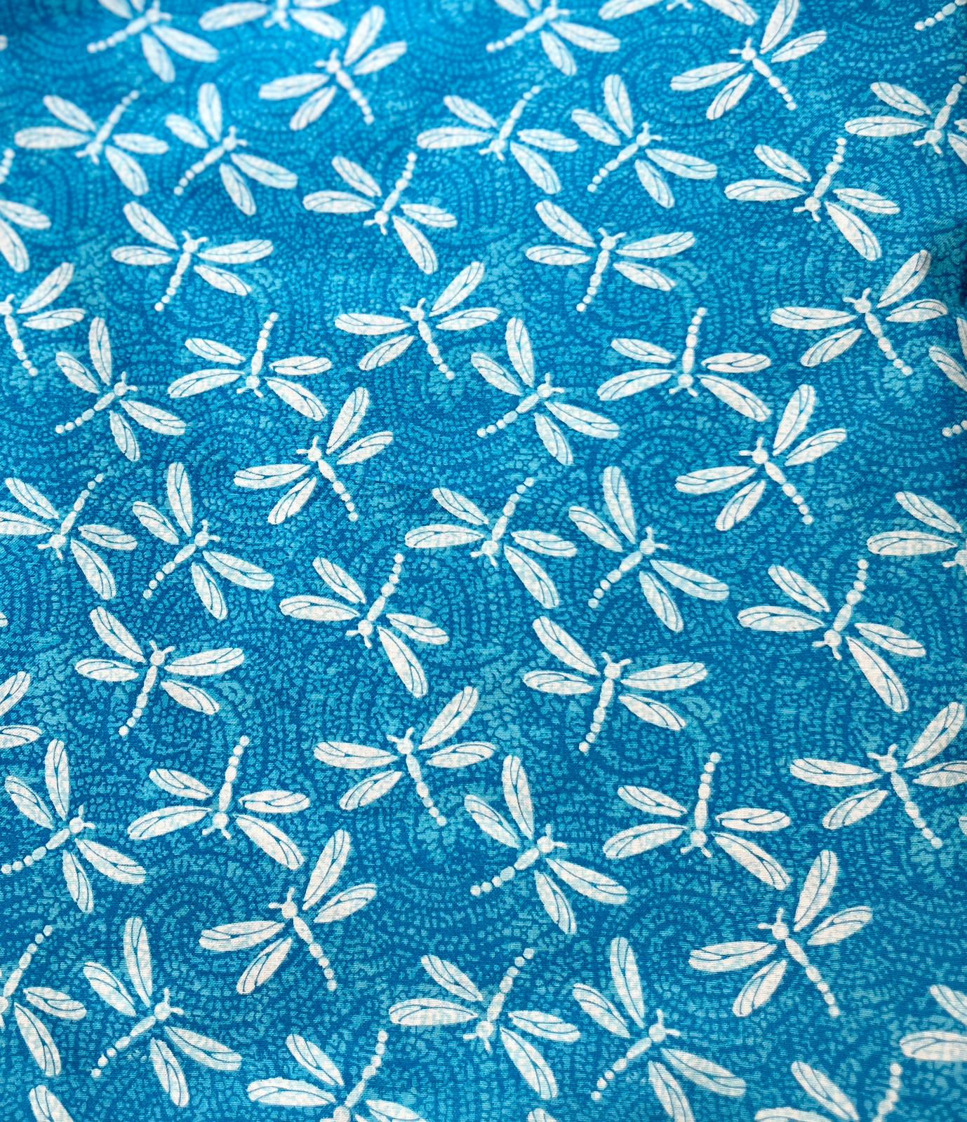 Aqua Blue Dragonfly Bag Large