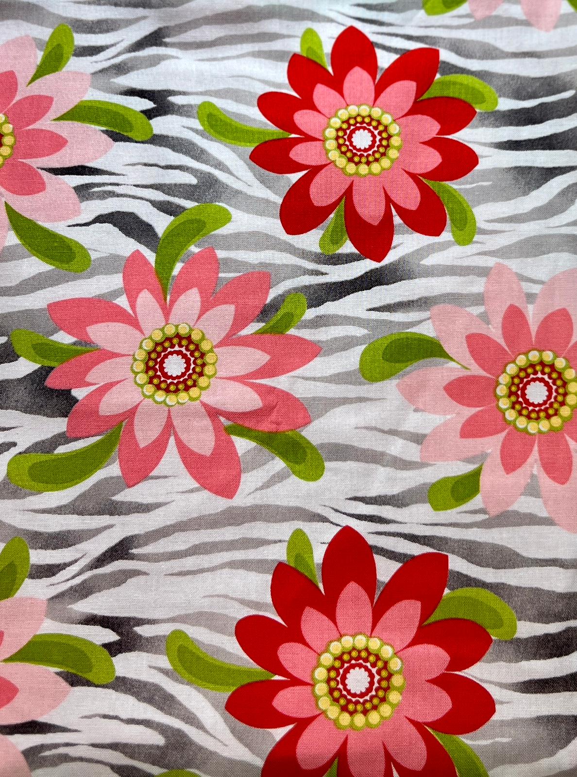 Book or Tablet Bag with Pink Flowers